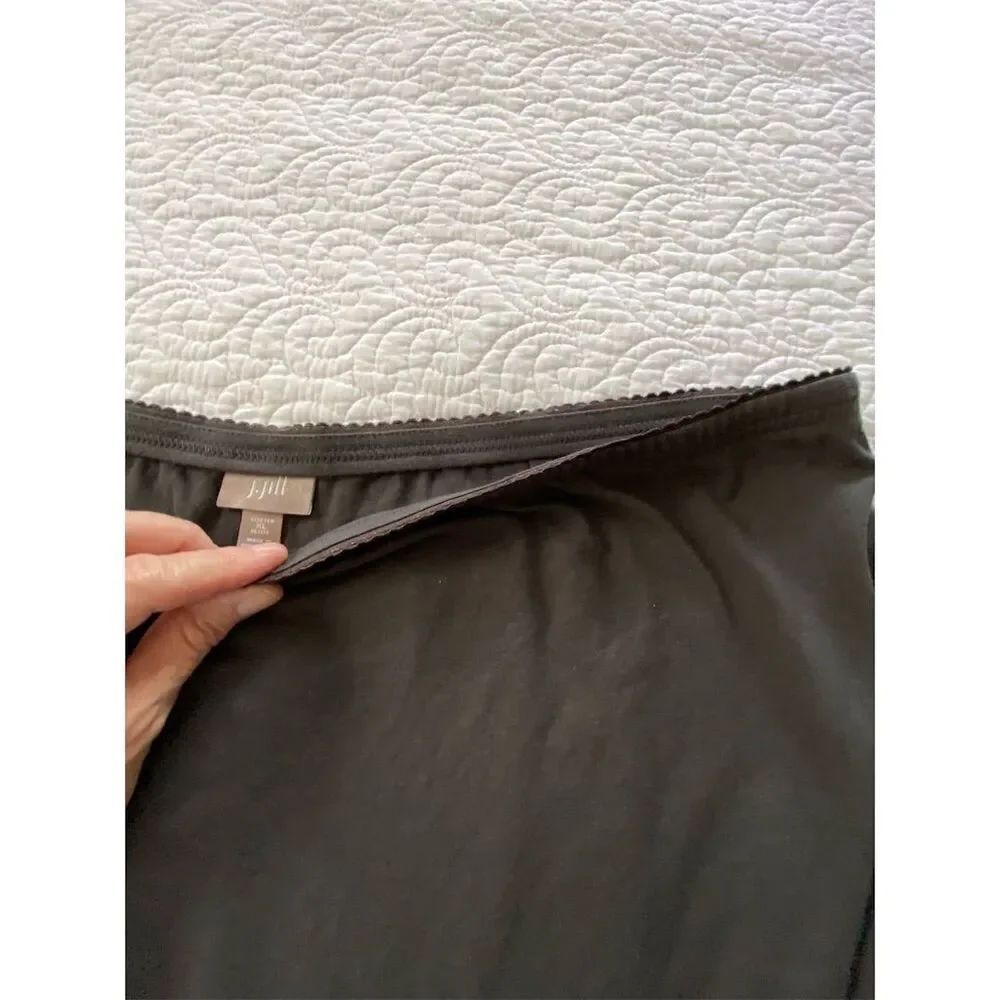 J. Jill Stretch Charcoal Gray Pencil Skirt Knee Length Casual Size XL Petite